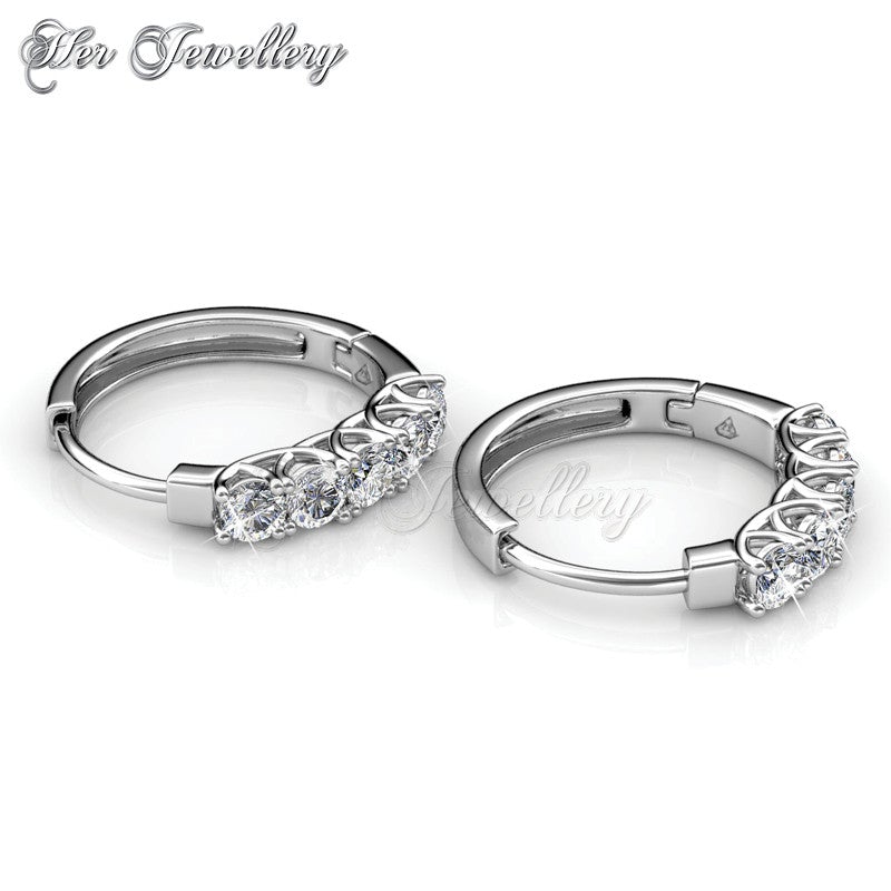 Swarovski Crystals Queen's Ring Earrings‏ - Her Jewellery