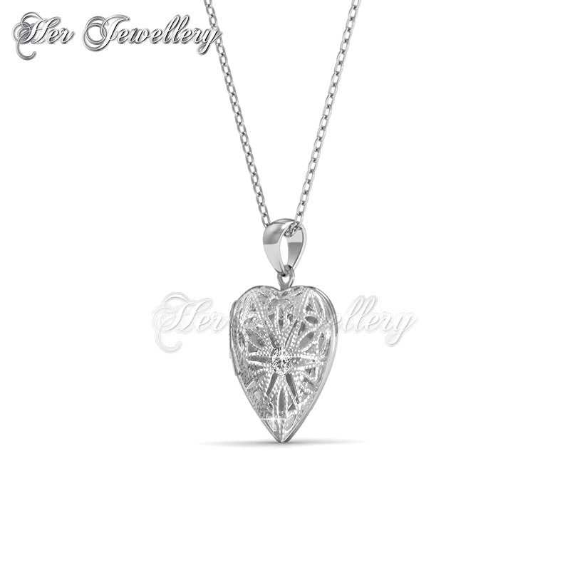 Swarovski Crystals Mesh Locket Pendant - Her Jewellery