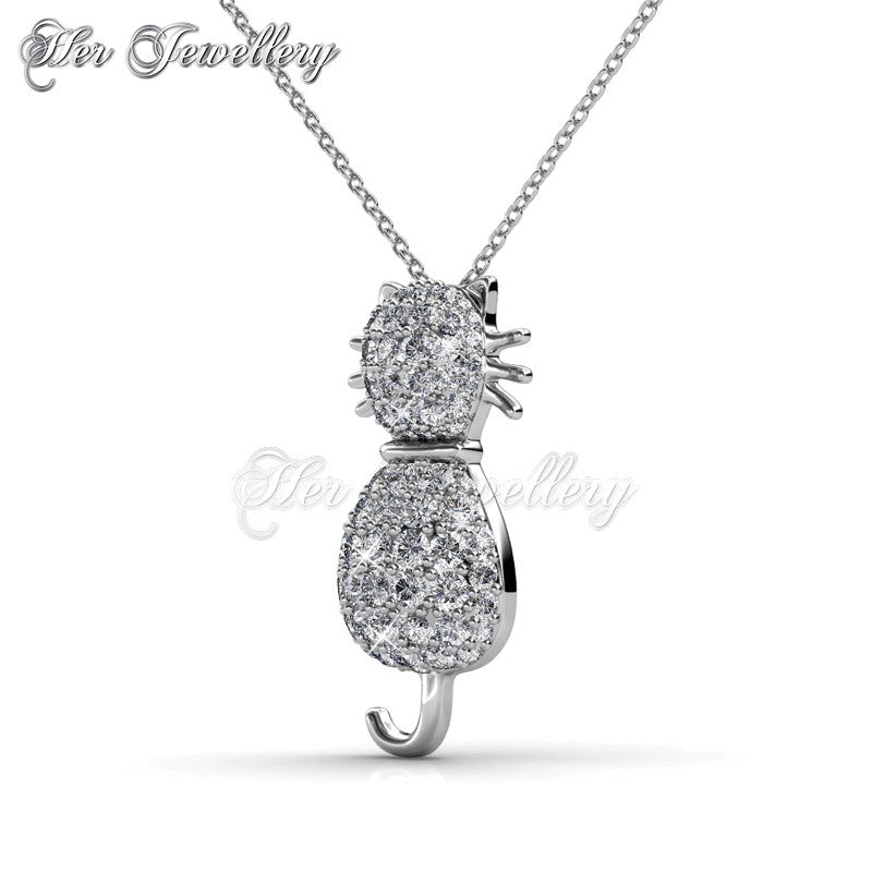 Swarovski Crystals Kitty Pendant‏ - Her Jewellery