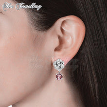 Swarovski Crystals Glamour Rose Earrings - Her Jewellery