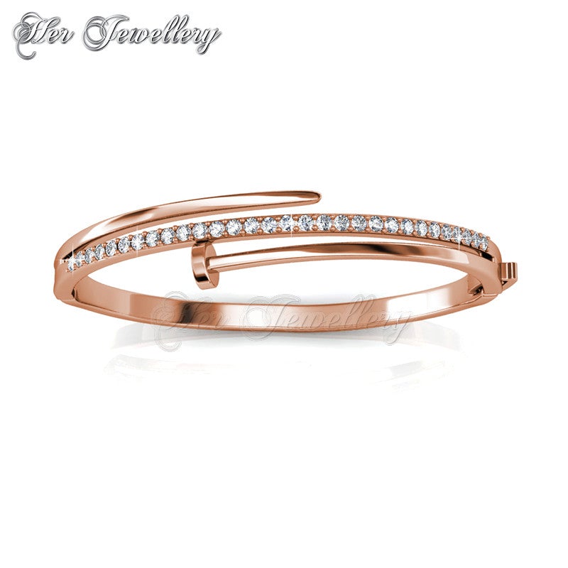 Swarovski Crystals Knotty Nail Bangle - Her Jewellery