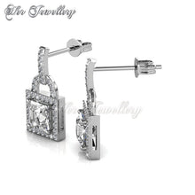 Swarovski Crystals Sweet Lock Earrings - Her Jewellery