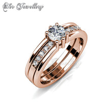 Swarovski Crystals Double Ring (3 Styled) - Her Jewellery