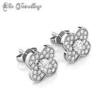 Swarovski Crystals Cross Clover Earrings - Her Jewellery