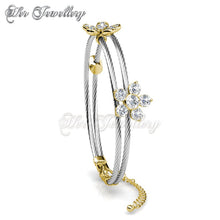Swarovski Crystals Flowery Bangle - Her Jewellery