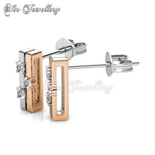 Swarovski Crystals Bonding Earrings‏ - Her Jewellery