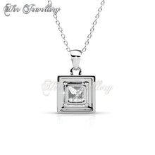 Swarovski Crystals Squarish Pendant - Her Jewellery