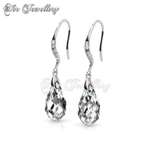Swarovski Crystals Droplet Hook Earrings‏ - Her Jewellery