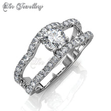 Swarovski Crystals Clover Ring‏ - Her Jewellery