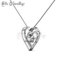 Swarovski Crystals Twinkle Heart Pendant‏ - Her Jewellery