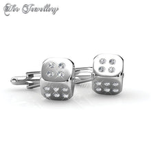 Swarovski Crystals Dice Cufflink‏s - Her Jewellery