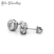 Swarovski Crystals Glam Solitaire Earrings‏ - Her Jewellery