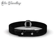 Swarovski Crystals Round Leather Bracelet - Her Jewellery