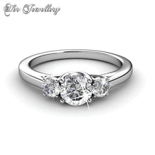 Swarovski Crystals Tri Ring - Her Jewellery