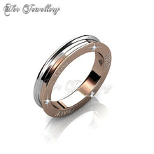 Swarovski Crystals Dual Tone Ring - Her Jewellery