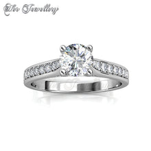 Swarovski Crystals Silver Light Ring - Her Jewellery