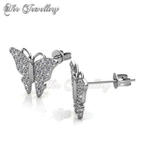 Swarovski Crystals Butterfly Earrings‏ - Her Jewellery