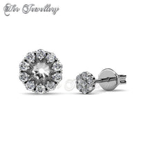 Swarovski Crystals Flower in Bloom Earrings‏ - Her Jewellery