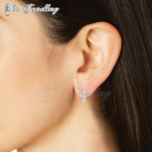 Swarovski Crystals Tri Earrings‏ - Her Jewellery