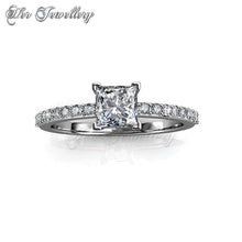 Swarovski Crystals Simple Square Ring - Her Jewellery