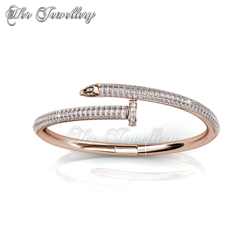 Swarovski Crystals Nail Bangle - Her Jewellery