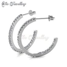 Swarovski Crystals Simply Hoop Earrings‏ - Her Jewellery
