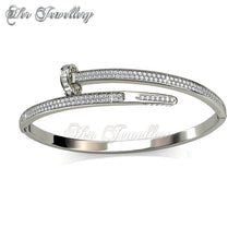Swarovski Crystals Knotty Nail Crystal Bangle - Her Jewellery