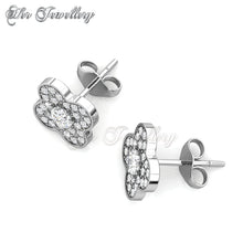 Swarovski Crystals Cross Clover Earrings - Her Jewellery