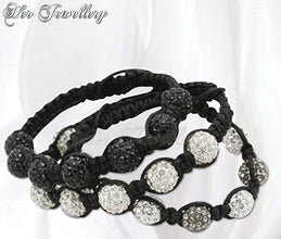 Swarovski Crystals Shamballa Combo Set - Her Jewellery