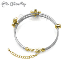 Swarovski Crystals Flowery Bangle - Her Jewellery