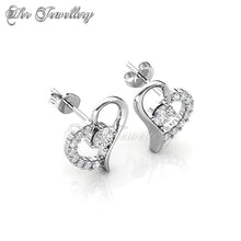 Swarovski Crystals Petite Heart Earrings - Her Jewellery