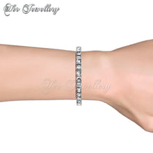 Swarovski Crystals Square Tennis Bracelet‏ - Her Jewellery