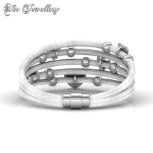 Swarovski Crystals Leather Love Bracelet - Her Jewellery