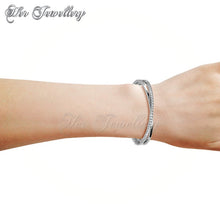 Swarovski Crystals Criss Bangle‏ - Her Jewellery