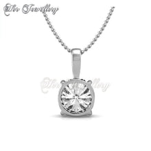 Swarovski Crystals Solitaire Pendant - Her Jewellery