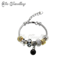 Swarovski Crystals Pearl Charm Bracelet - Her Jewellery