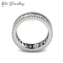 Swarovski Crystals Glamour Lock Ring - Her Jewellery