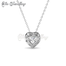 Swarovski Crystals Clarity Love Pendant - Her Jewellery
