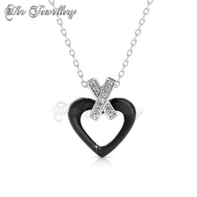 Swarovski Crystals Heart Ceramic Pendant - Her Jewellery