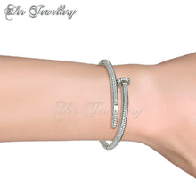Swarovski Crystals Knotty Nail Crystal Bangle - Her Jewellery