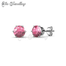 Swarovski Crystals Birth Stone Earrings (White Gold) - Her Jewellery