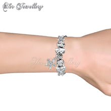 Swarovski Crystals Enchanted Flower Charm Bracelet - Her Jewellery