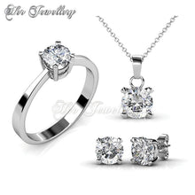 Swarovski Crystals SweetHeart Combo Set - Her Jewellery