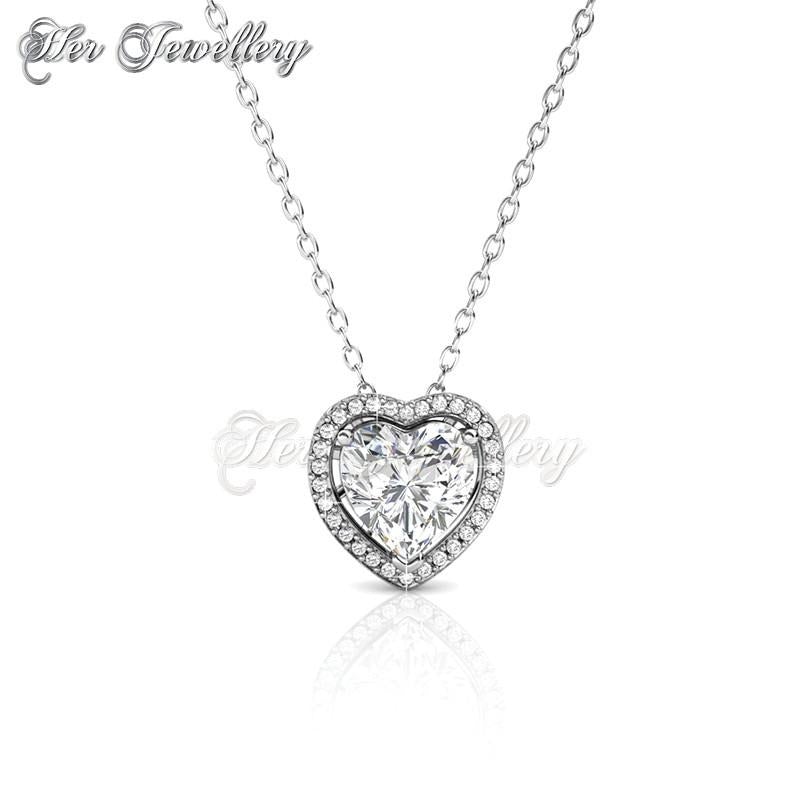 Swarovski Crystals Clarity Love Pendant - Her Jewellery