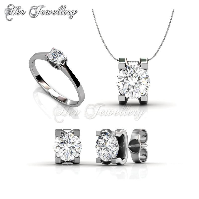 Swarovski Crystals Caring Combo Set - Her Jewellery