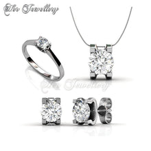 Swarovski Crystals Caring Combo Set - Her Jewellery