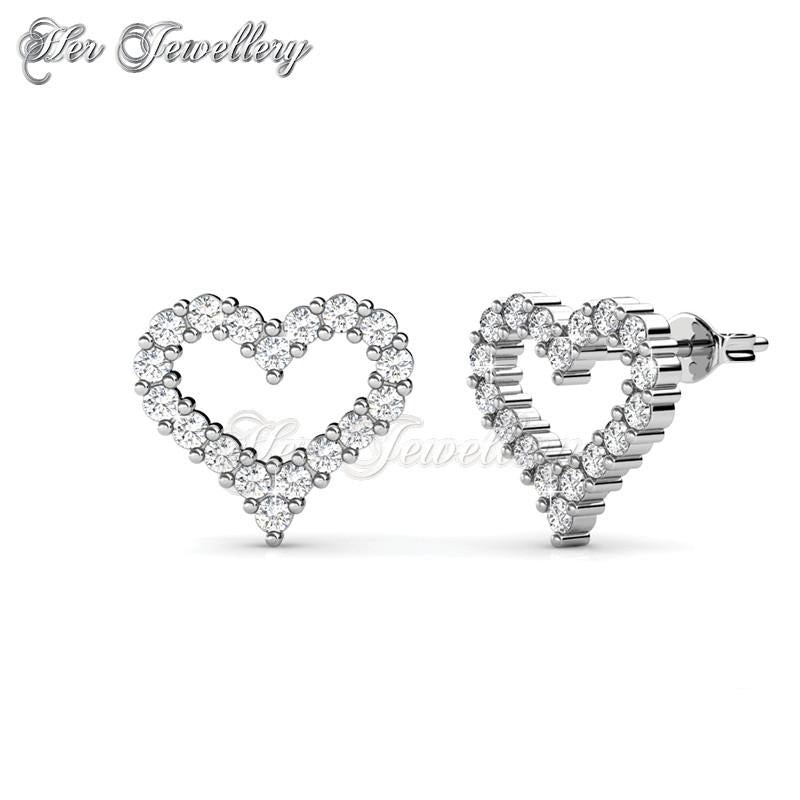 Swarovski Crystals Twice Love Earrings - Her Jewellery