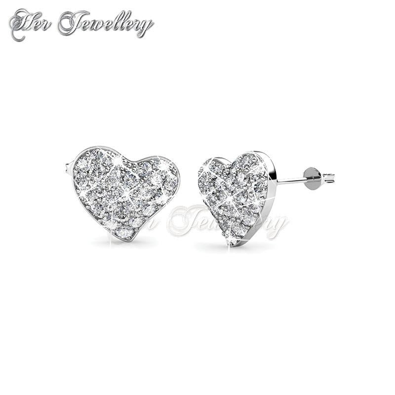 Swarovski Crystals Happy Love Earrings - Her Jewellery