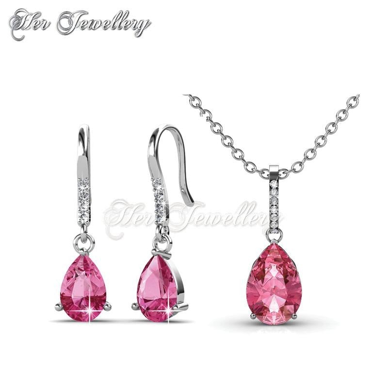 Swarovski Crystals Dew Drop Set - Her Jewellery