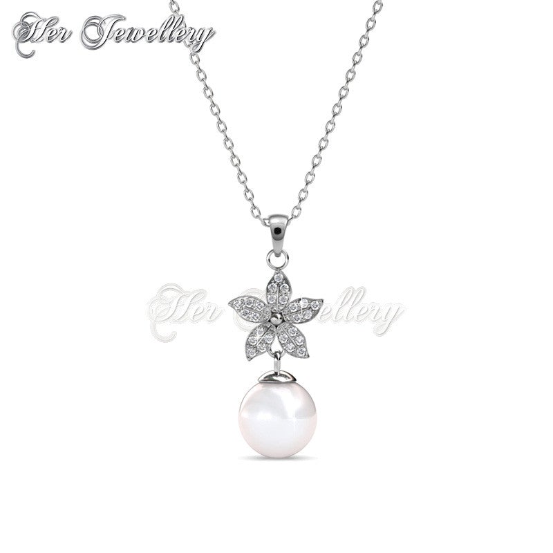 Swarovski Crystals Bloom Pearl Set - Her Jewellery